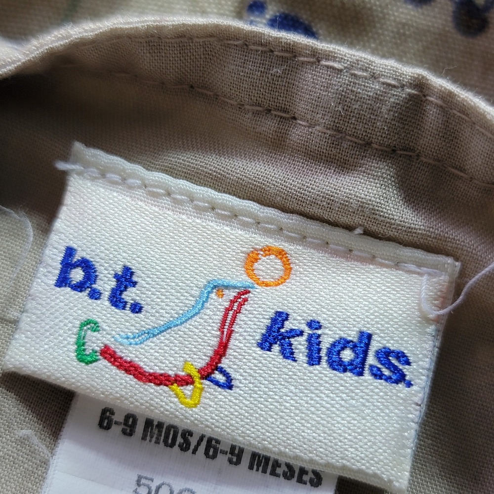 b.t. kids Vintage Puppy Patrol Jeep Shortall Overalls Khaki Green 6-9 Months - Picture 5 of 8